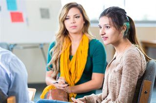 Students chatting